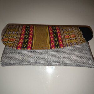 African Print Foldover Clutch, Bold Artisan Style